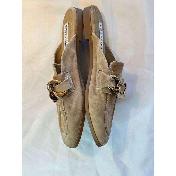 Steve Madden Cassady Tan Camel Mule Backless Loafer Shoes Size 5.5M NWOT - Picture 4 of 7